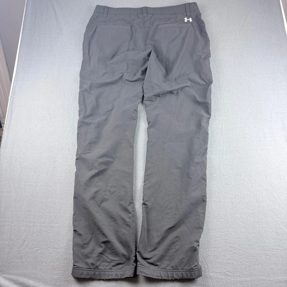 Under Armour Pants Men's 38x34 Black Golf Chino Storm Fleece Lined Cold Gear